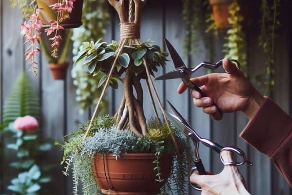 Plantas Penduradas: Técnicas de Poda para Controlar o Comprimento dos Ramos